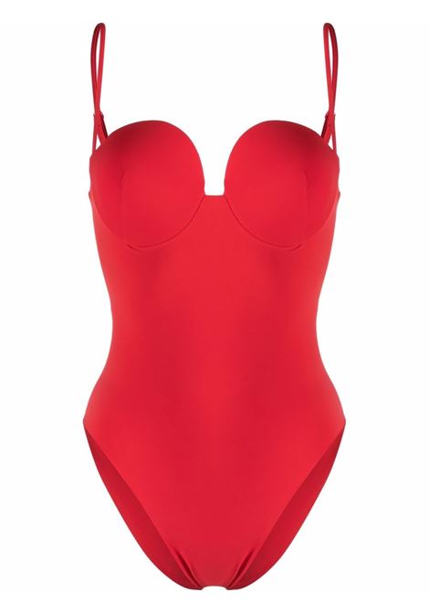 Red sweetheart neckline swimsuit - MAGDA BUTRYM - women